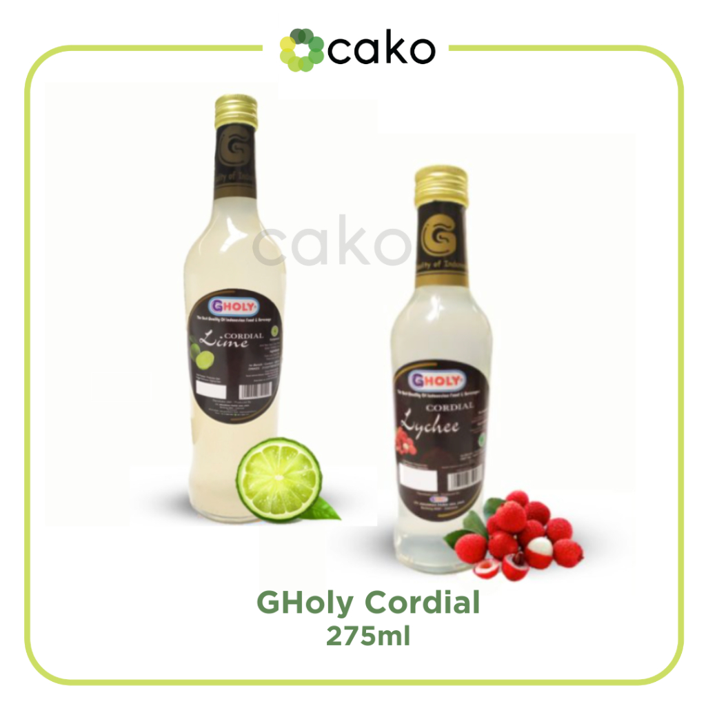 Jual GHoly Cordial Syrup 275ml / Lychee, Lime, Lemon ( Khusus ...