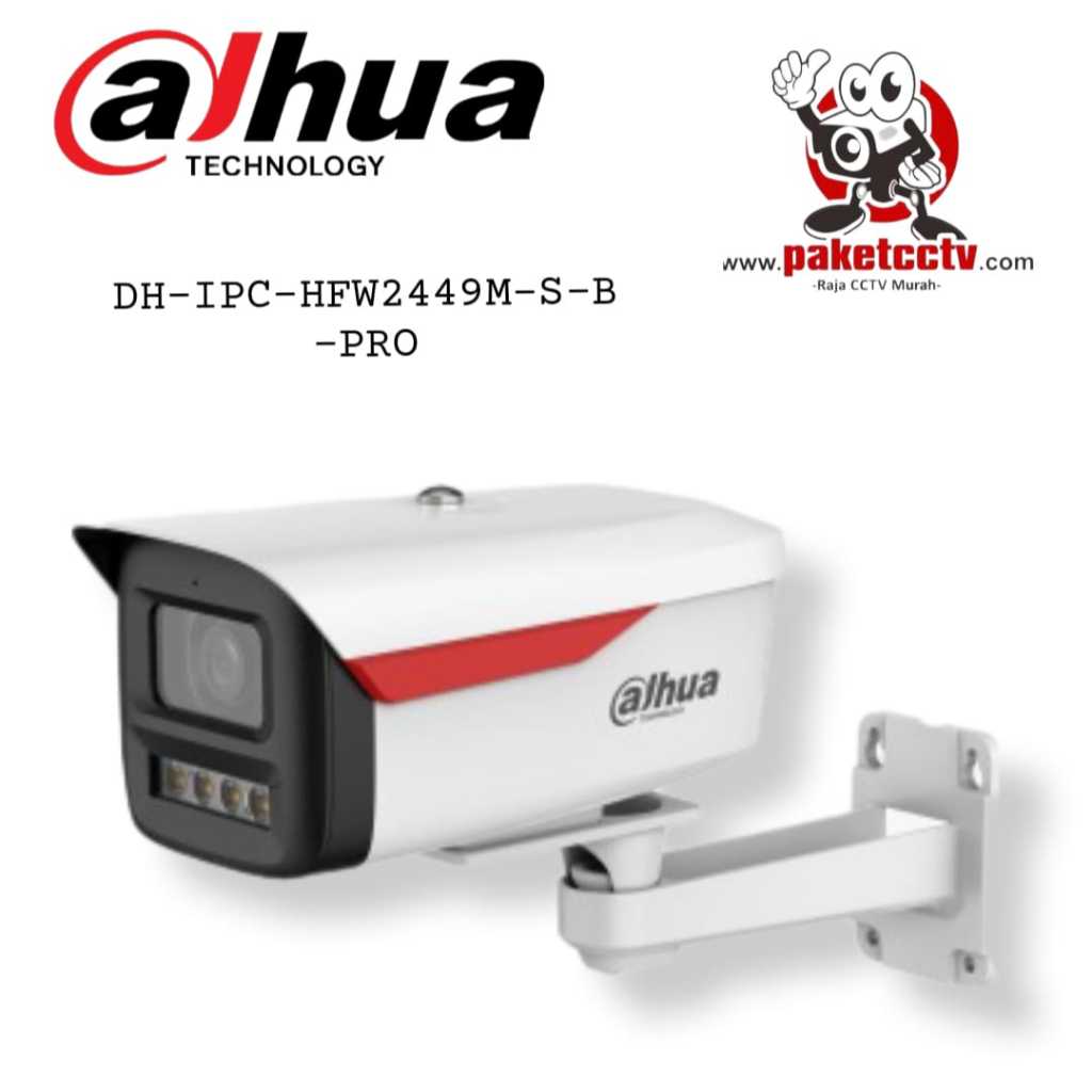 Jual IP CAMERA D@HUA IPC-HFW2449M-S-B-PRO 4MP WizColor Fixed-focal ...
