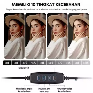 Ring Light 16cm Tripod 2 Holder HP Ring Light Tripod Mini Stand HP Live Stream Selfie Make Up