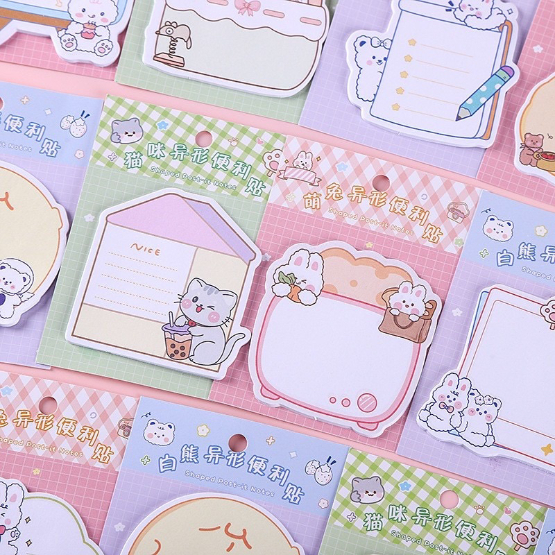Jual Sticky note karakter lucu isi 20 lembar | catatan memo note kecil ...
