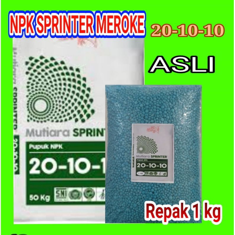 Jual pupuk NPK Sprinter meroke Repak 1 kg Asli | Shopee Indonesia
