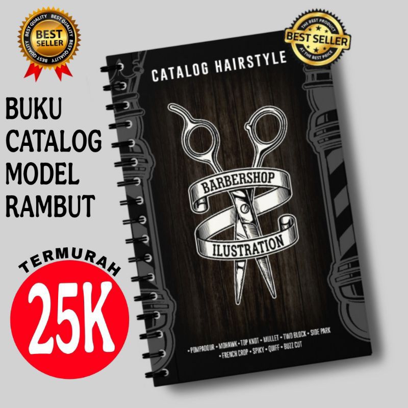Jual buku katalog model rambut - buku model rambut - buku barbershop ...