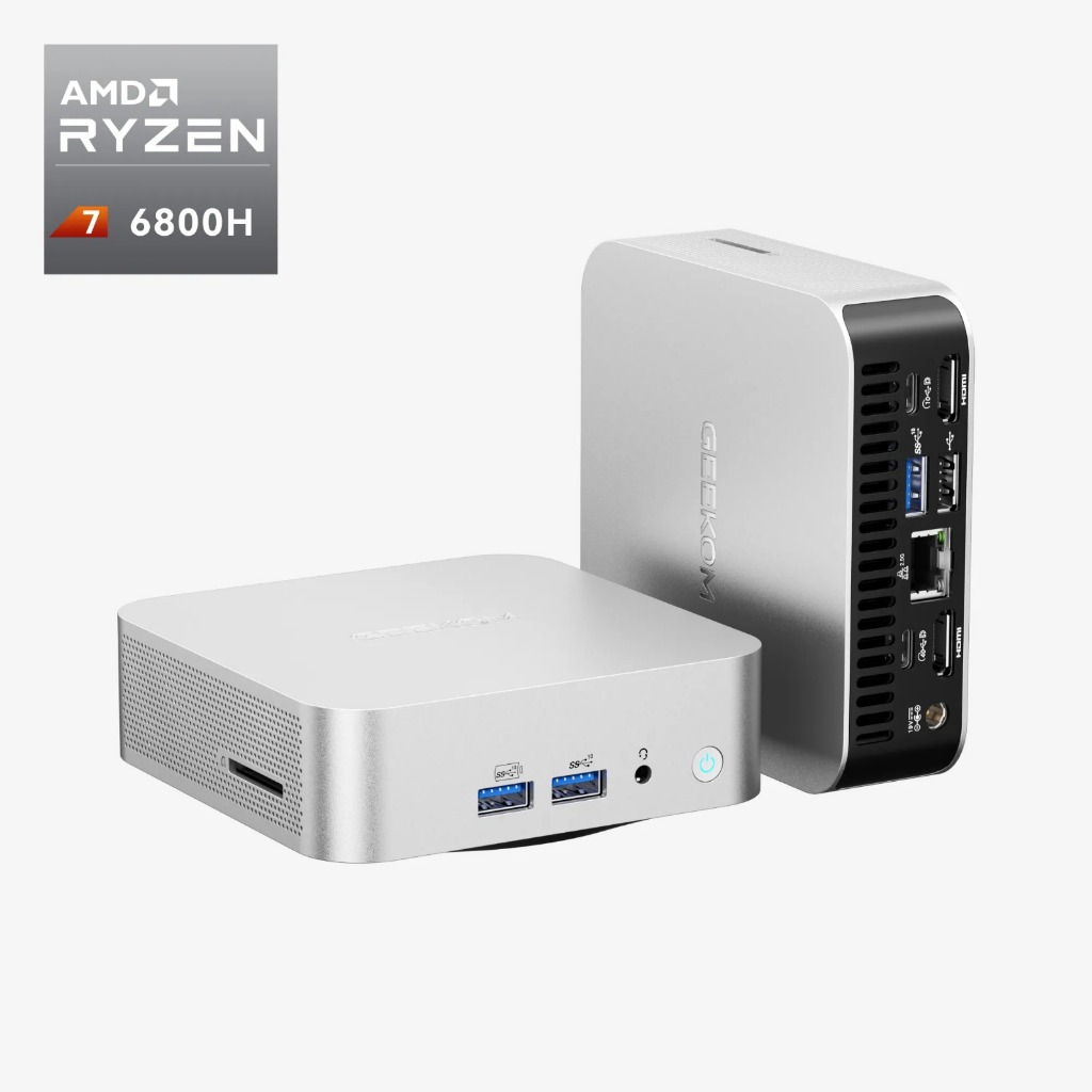Geekom Mini PC A6 AMD Ryzen 7 6800H RAM 16GB DDR5 1TB SSD Windows 11 Pro Wifi PC Mini Gaming