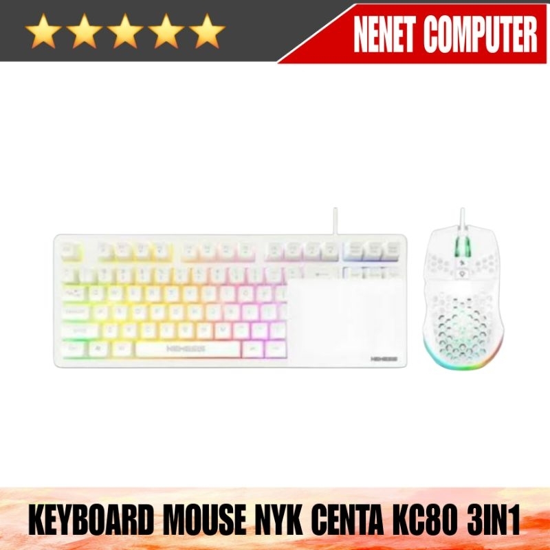 Jual KEYBOARD MOUSE NYK CENTA KC80 3in1 COMBO | Shopee Indonesia