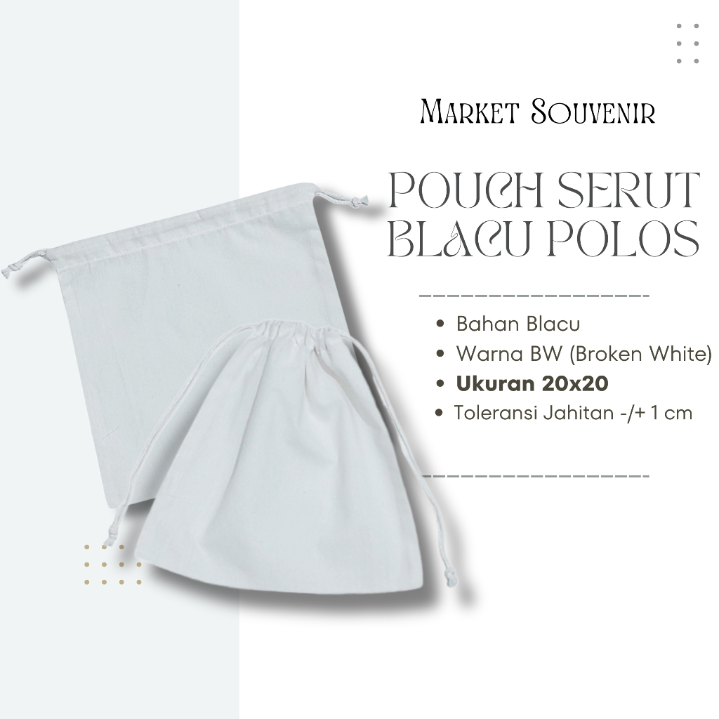 Jual POUCH TRAVEL BLACU 20X30/BELACU SERUT POLOS/POUCH SERUT