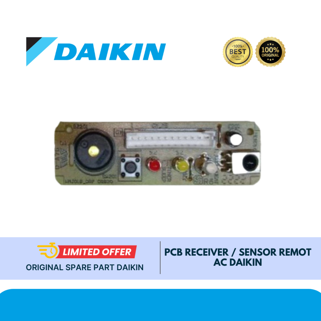 Jual PCB RECEIVER / SENSOR REMOT AC DAIKIN ORIGINAL FT15JXVL9 | Shopee ...