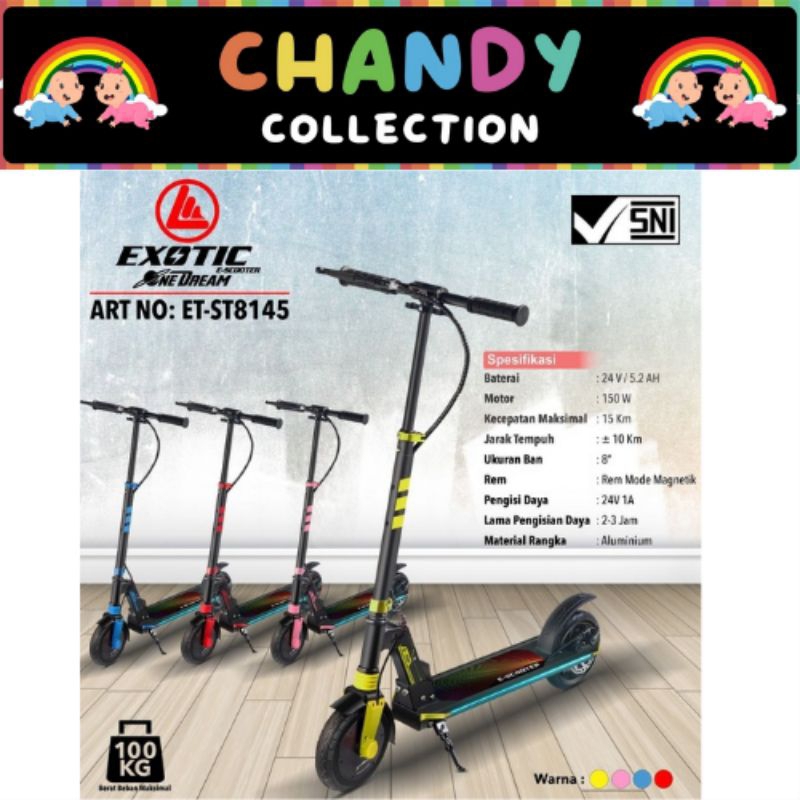 Jual SKUTER LISTRIK ANAK DAN DEWASA ELECTRIC SCOOTER EXOTIC ET ST 8145 ...