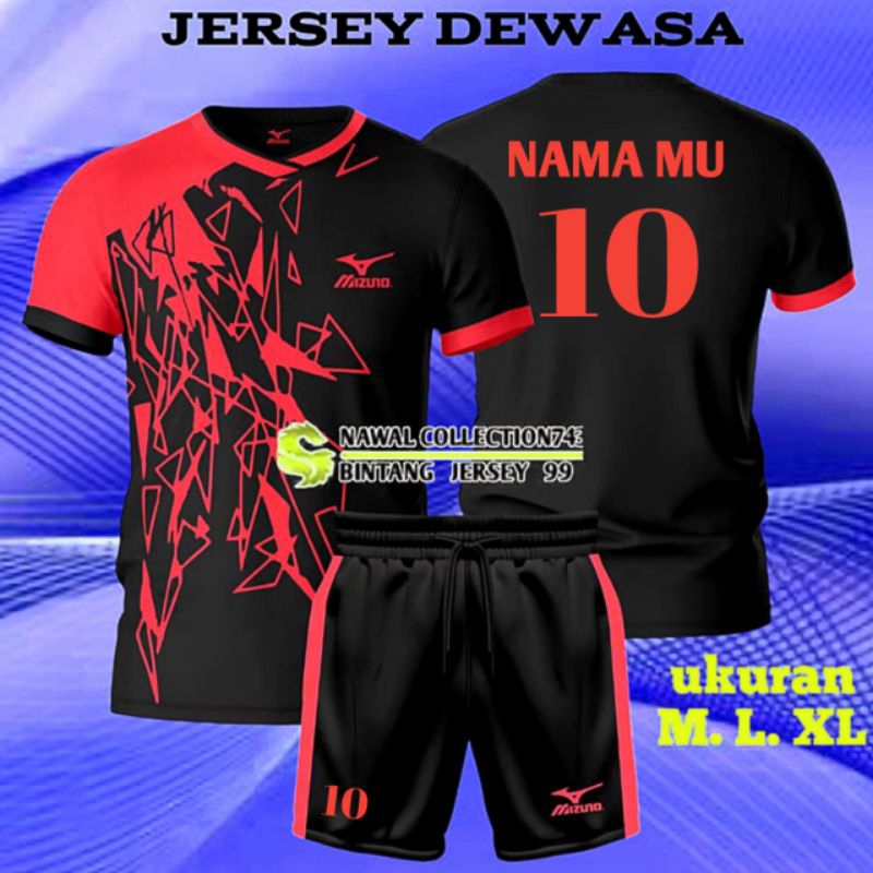 PAKET Beli Jersey Gratis Sablon Nomor Nama Stelan Jersey  Bola, Futsal, volli Dewasa Set Baju dan Celana