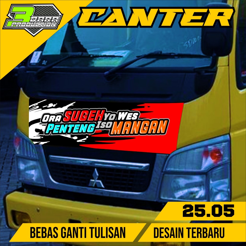 Jual Stiker Kabin Depan Truck Canter Desain Terbaru Decal kabin Depan ...