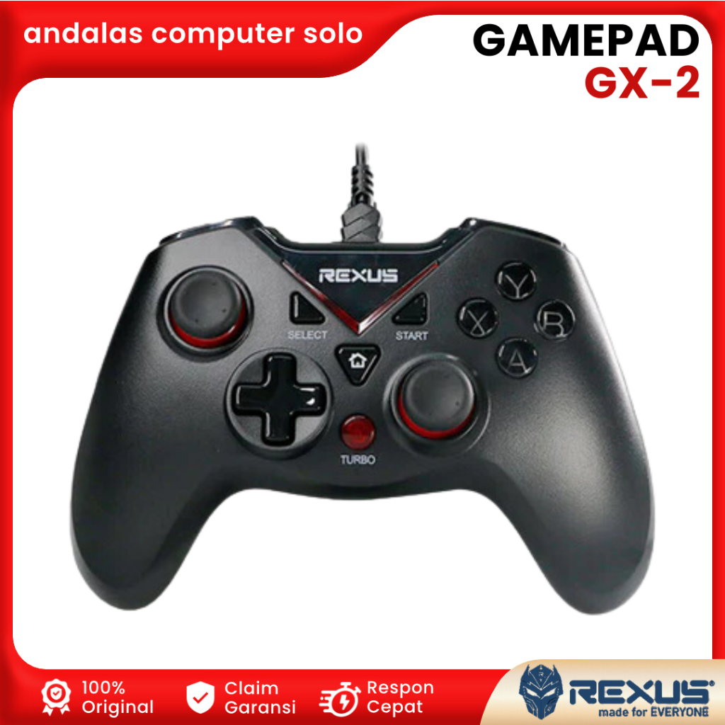 Jual GAMEPAD JOYSTICK PRO GAMING REXUS GX-2 GAMEPAD GAMING ANDROID PC ...