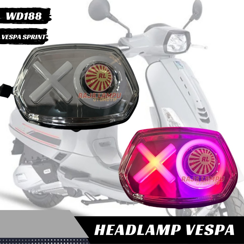 Jual LAMPU DEPAN VESPA RGB SPRINT MOTOR VESPA DEPAN HEADLAMP MODEL ...