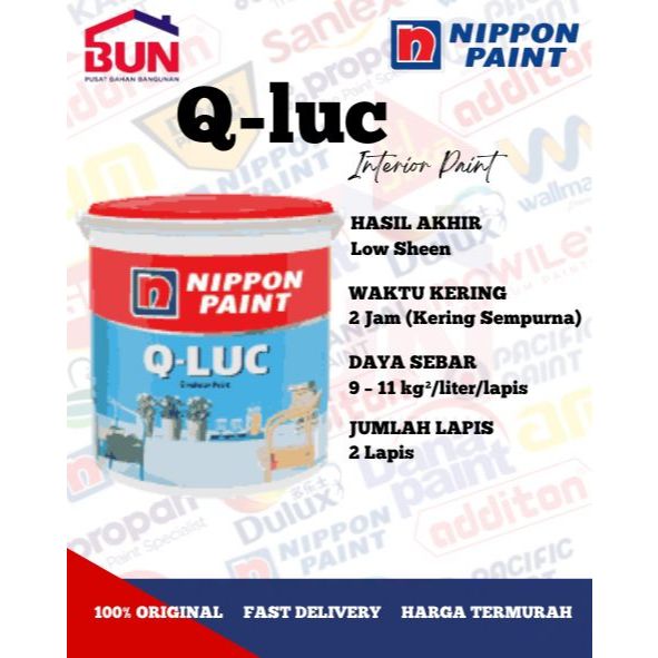 Jual NIPPON PAINT CAT TEMBOK Q-LUC ANTI JAMUR 4.5 KG // Q-LUC WARNA ...