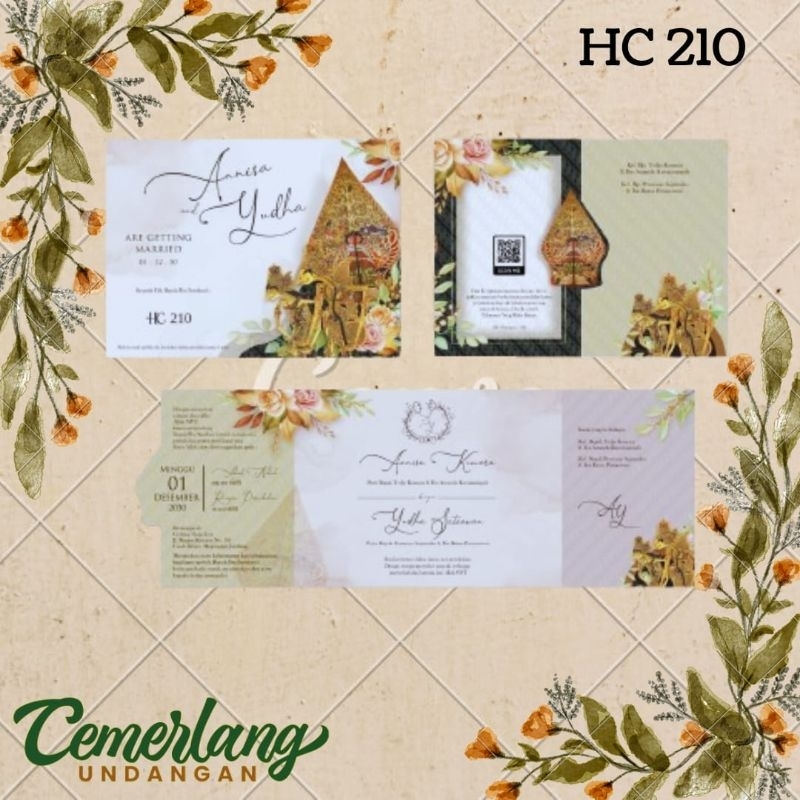 Jual Blangko Undangan atau Kertas Undangan Pernikahan HC 210 Harga ...