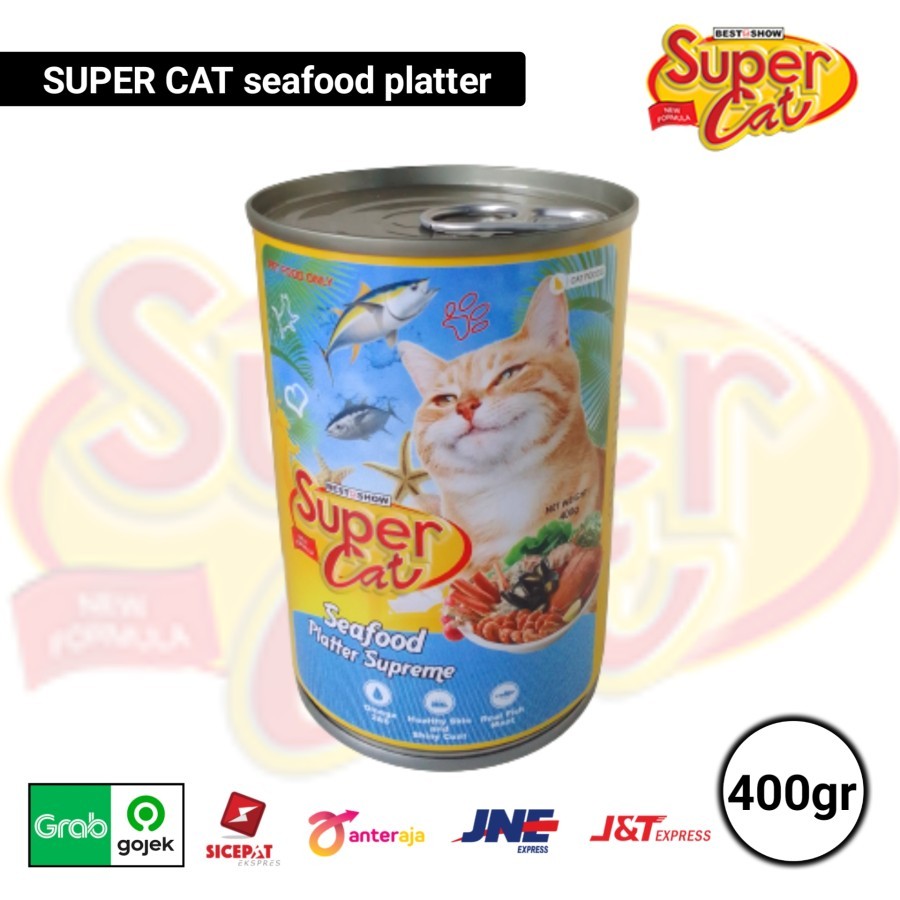 Jual Super Cat Kaleng All Varian Adult Kitten Baby 400gr