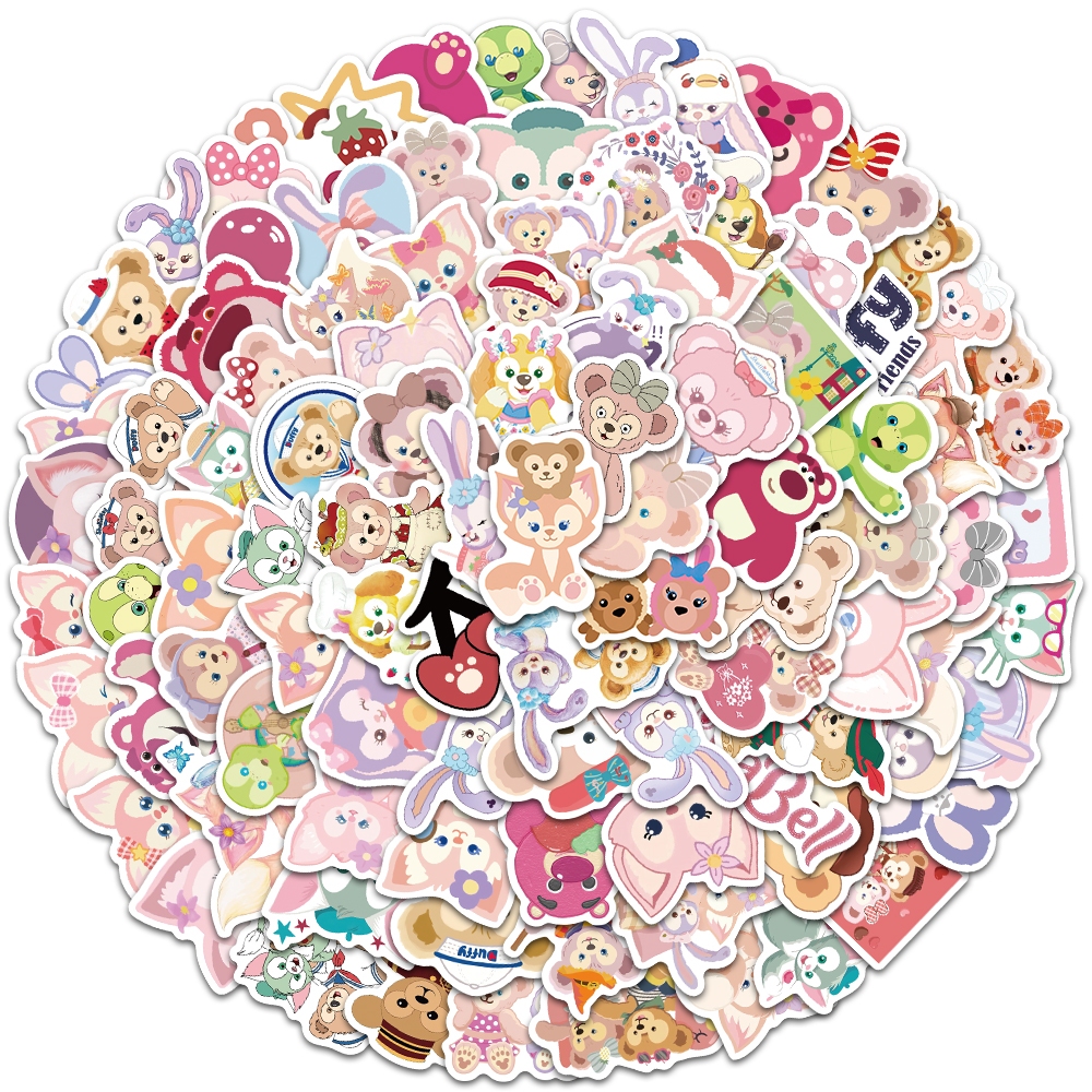 Jual 100PCS Linabell Beruang Stiker Disney INS Stiker Anti Air Stikers ...