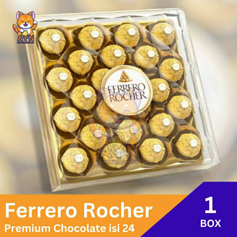 Jual Ferrero Rocher Premium Chocolate Gift Box [ 1 box isi 24 pcs ...