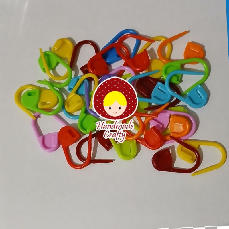Jual Locking Stitch Marker/peniti plastik/penanda Rajutan 20 pcs ...