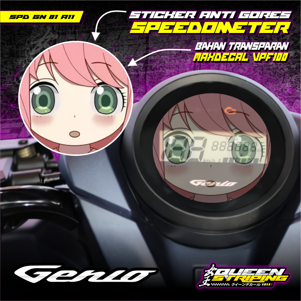 Jual Stiker Transparan Aksesoris Speedometer Karakter Anime Anya Motor ...