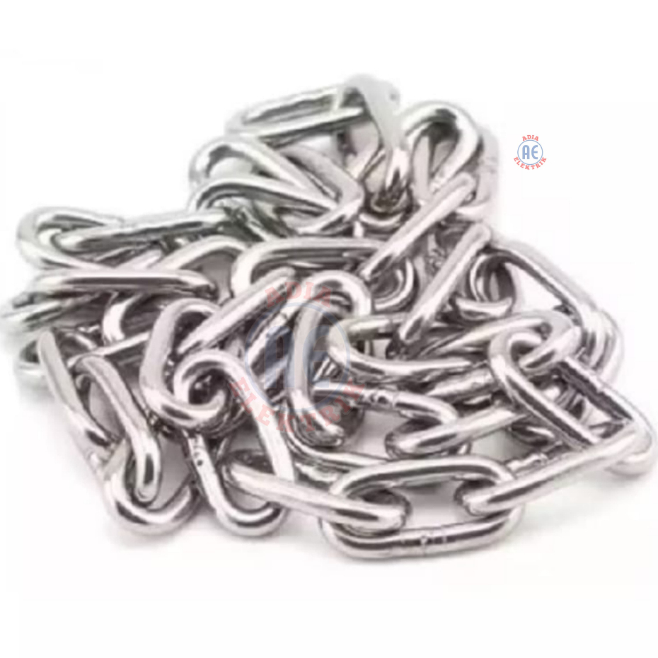 Jual Rantai Besi Kapal 1/8 Inchi Rante Gembok Pagar Serbaguna + Gembok ...