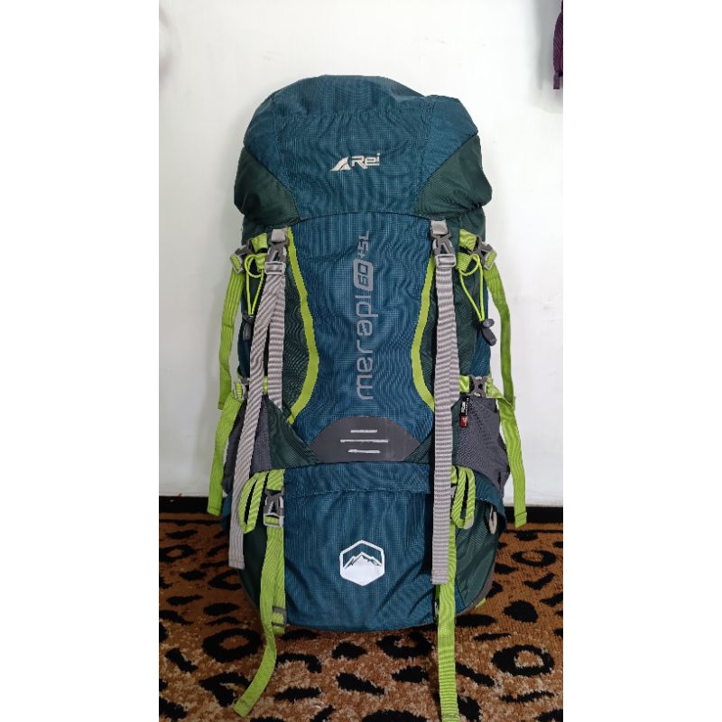 Jual Carrier / Tas Gunung : Arei Merapi 60+5L (Second) | Shopee Indonesia