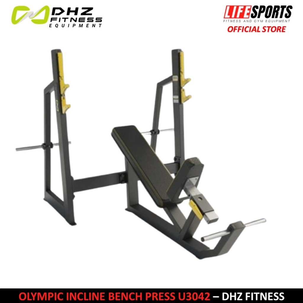 LIFESPORTS New Alat Olahraga Fitness Gym Olympic Incline Bench Press  Machine Evost Serie DHZ U3042