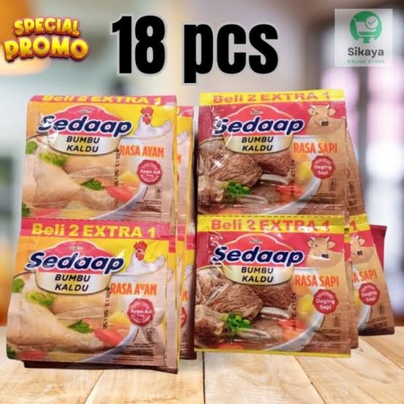 Jual SEDAAP BUMBU KALDU RASA SAPI | AYAM NETTO 18 PCS X 9 GR | Shopee ...