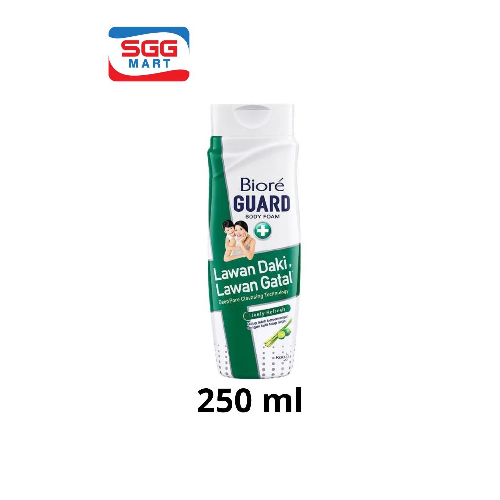 Jual Biore Guard Antibacterial Body Foam Lively Refresh Hijau botol ...