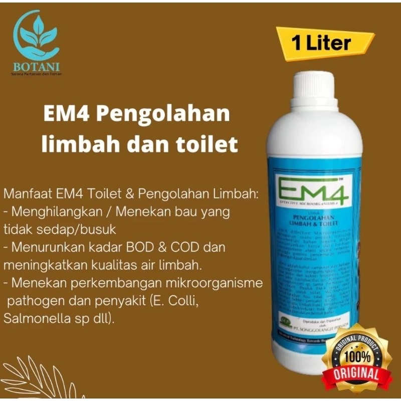 Jual EM4 Pengolah Limbah & Toilet WC Mampet Septictank 1 Liter | Shopee ...