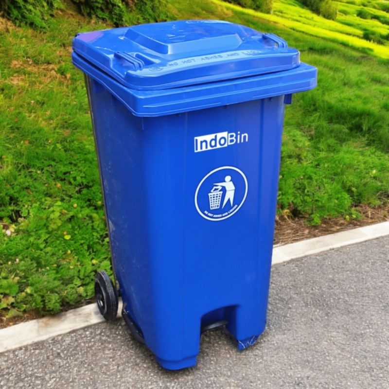 Jual tempat sampah plastik injak+roda 120 Liter | Shopee Indonesia