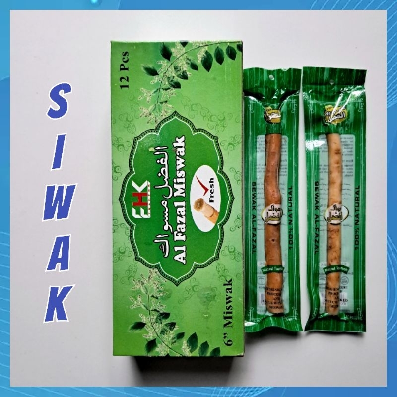 Jual Siwak Al Fazal 1 Box Isi 12 pcs (1 lusin) Siwak 1 Box Sewak Al ...