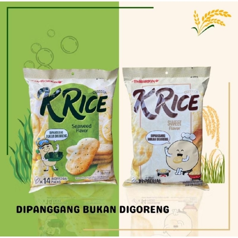 Jual Delfi Orion K'Rice Krackers Beras Rasa Manis / Seaweed / Cheese ...