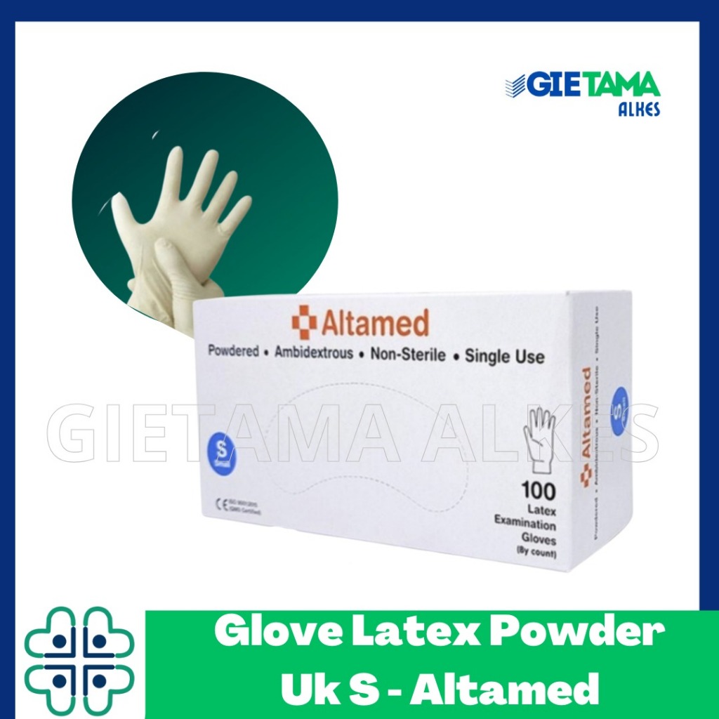 Jual Glove Latex Powder Altamed/ Sarung tangan medis | Shopee Indonesia