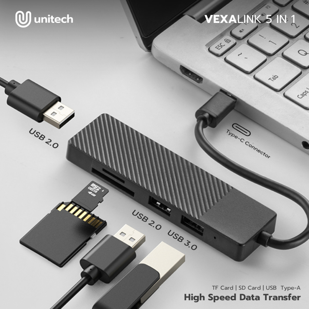 Jual USB HUB Unitech VexaLink / Vexa Link USB 3.0 | USB 2.0 | SD Card ...