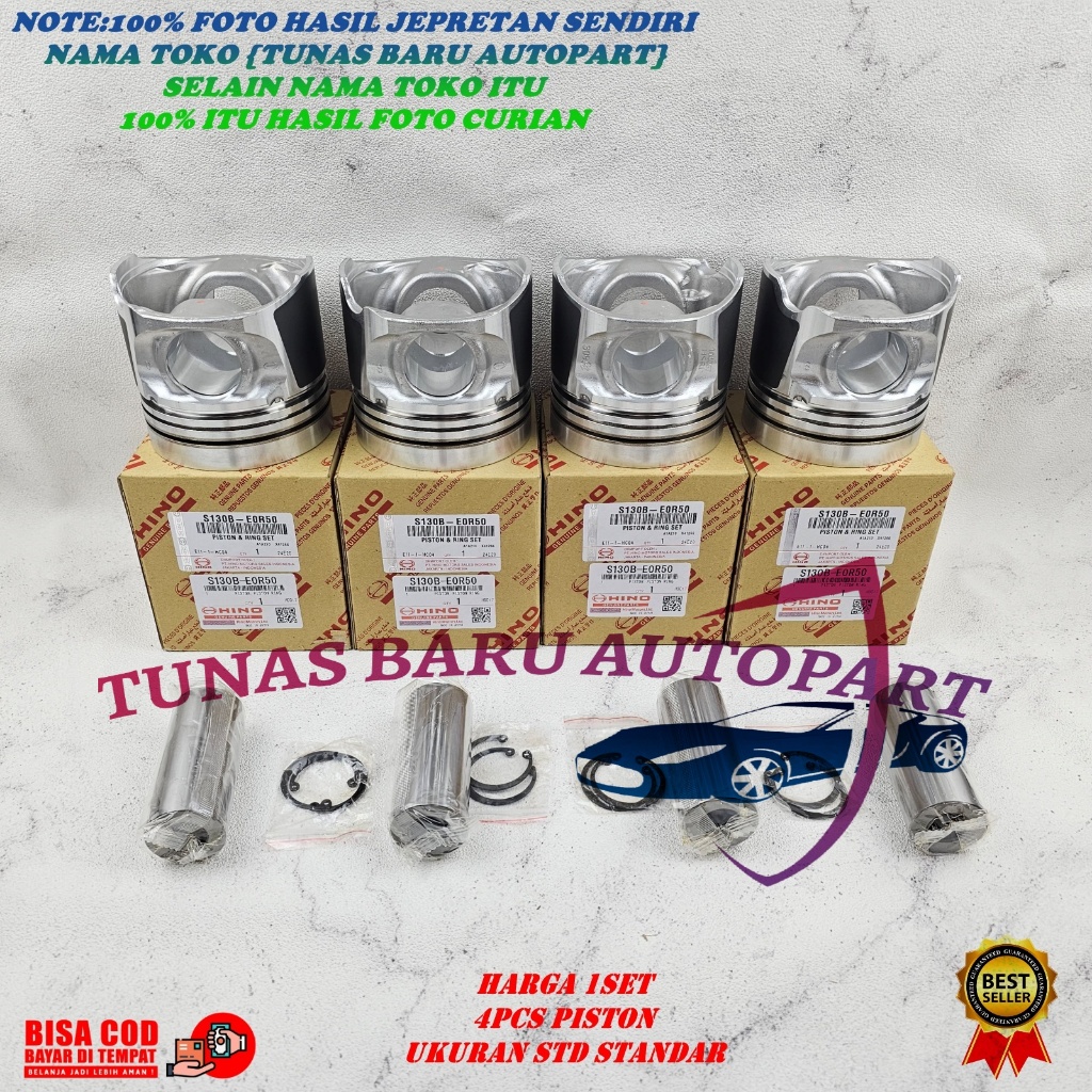 Jual PISTON STD STANDAR HINO DUTRO HT130 130HT EURO 4 1SET | Shopee ...