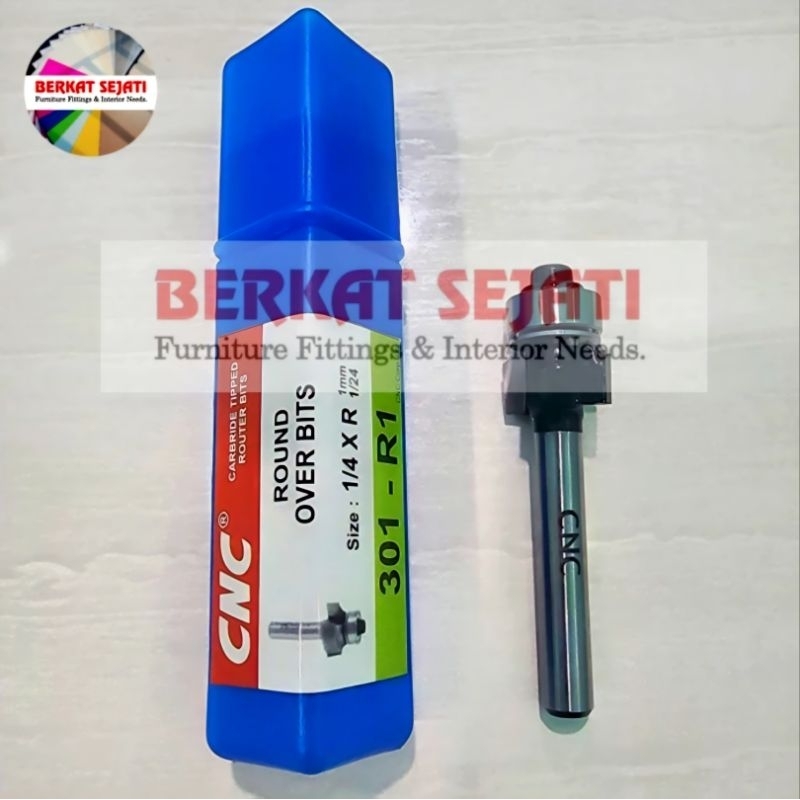 Jual Mata Router untuk Edging R1 (1mm) ROUND OVER BITS 301-001 Trimmer ...