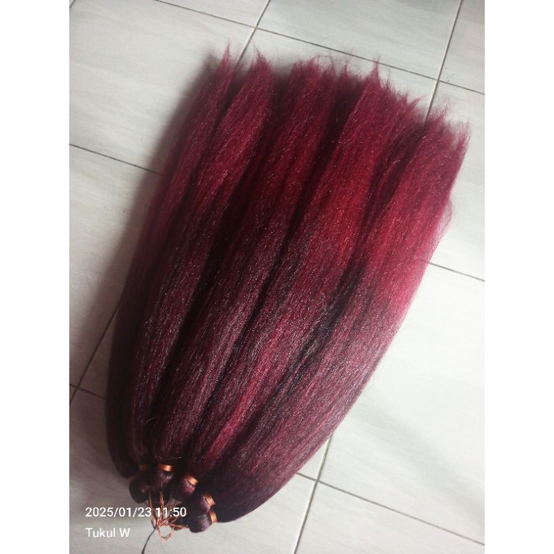 Jual Rambut Cemara ombre warna hitam maron panjang 80 cm | Shopee Indonesia