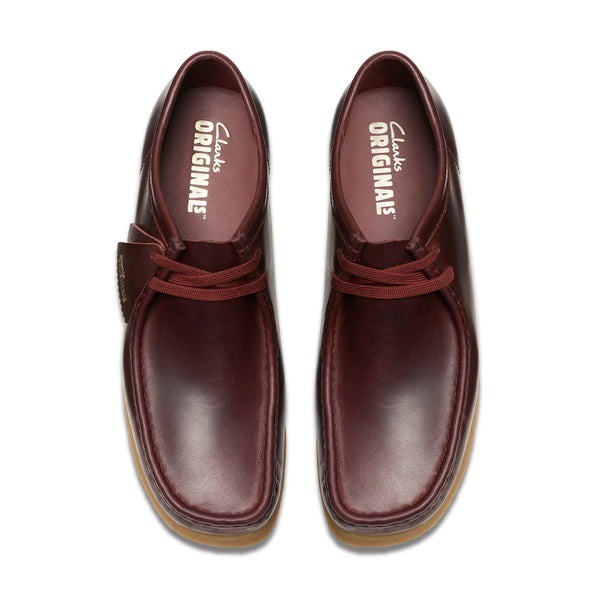 Jual Clarks Wallabee Deep Red Leather (26179192) Original | Shopee