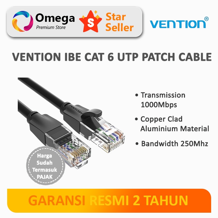 Jual Vention IBE Kabel Lan Cat 6 UTP Patch | Shopee Indonesia
