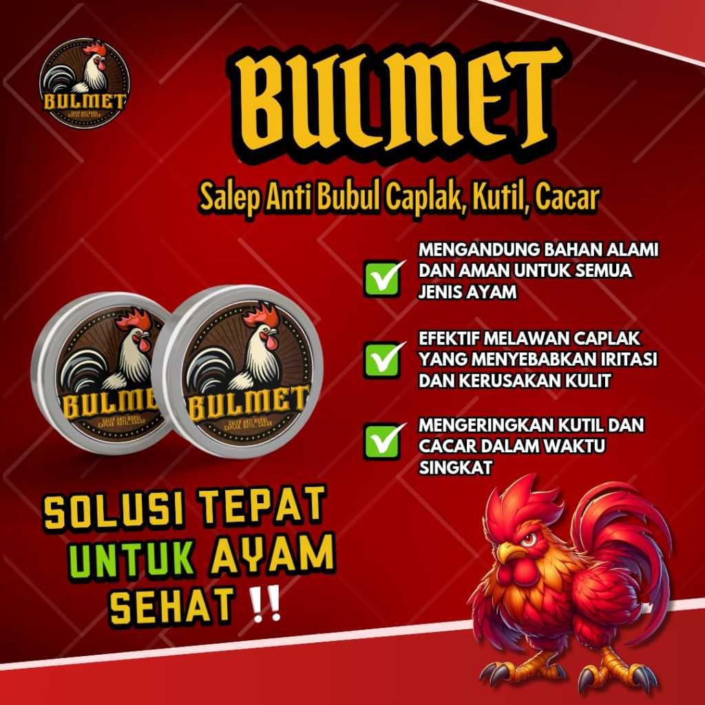 Jual BULMET OBAT AYAM SALEP BUBUL CAPLAK KUTIL CACAR INFEKSI KULIT AYAM ...