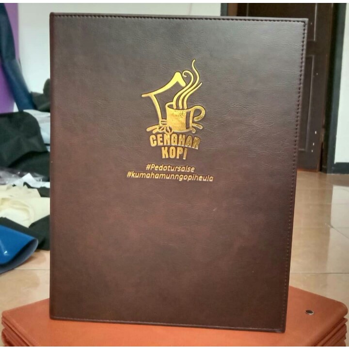 Jual COVER BUKU MENU A4 CUSTOM LOGO EMBOSS bahan Premium isi plastik 10 ...
