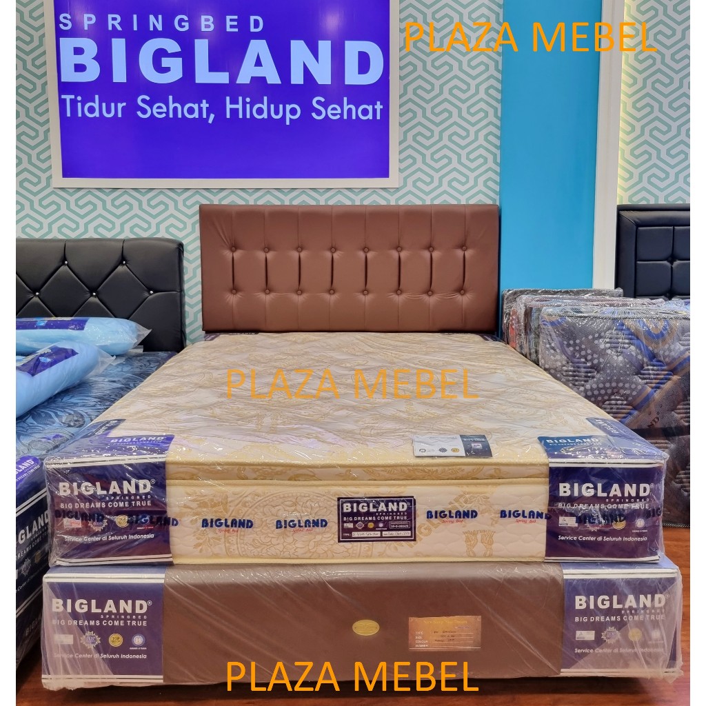 Jual SET Spring Bed Bigland Golden King Super Deluxe + HB Royal ...
