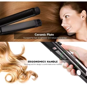 Kemei KM 2139 2in1 Ceramic Hair Straightener Catokan Rambut