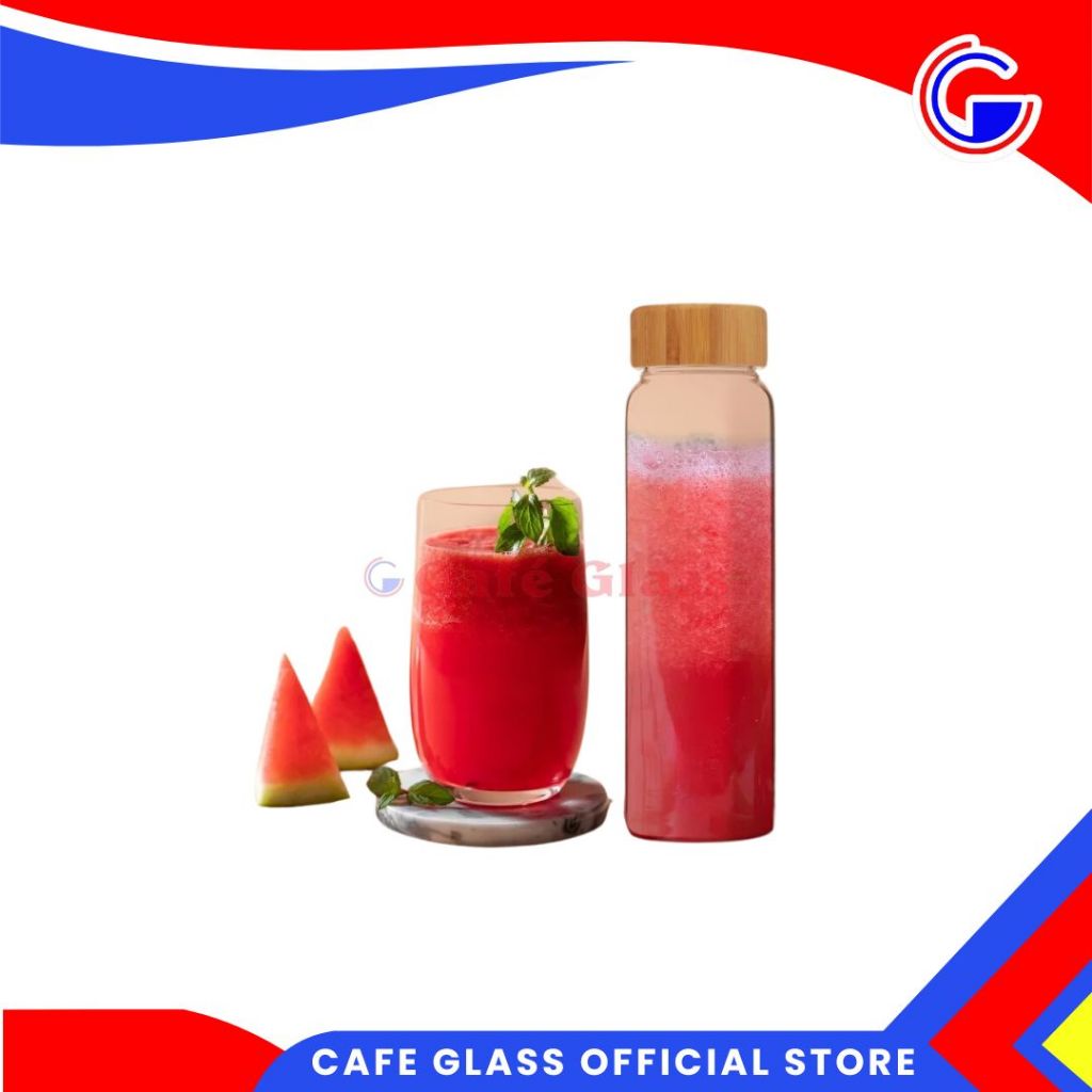 Botol Kaca - Botol Tutup Kayu - Botol Juice - Botol 3Otol Bamboo