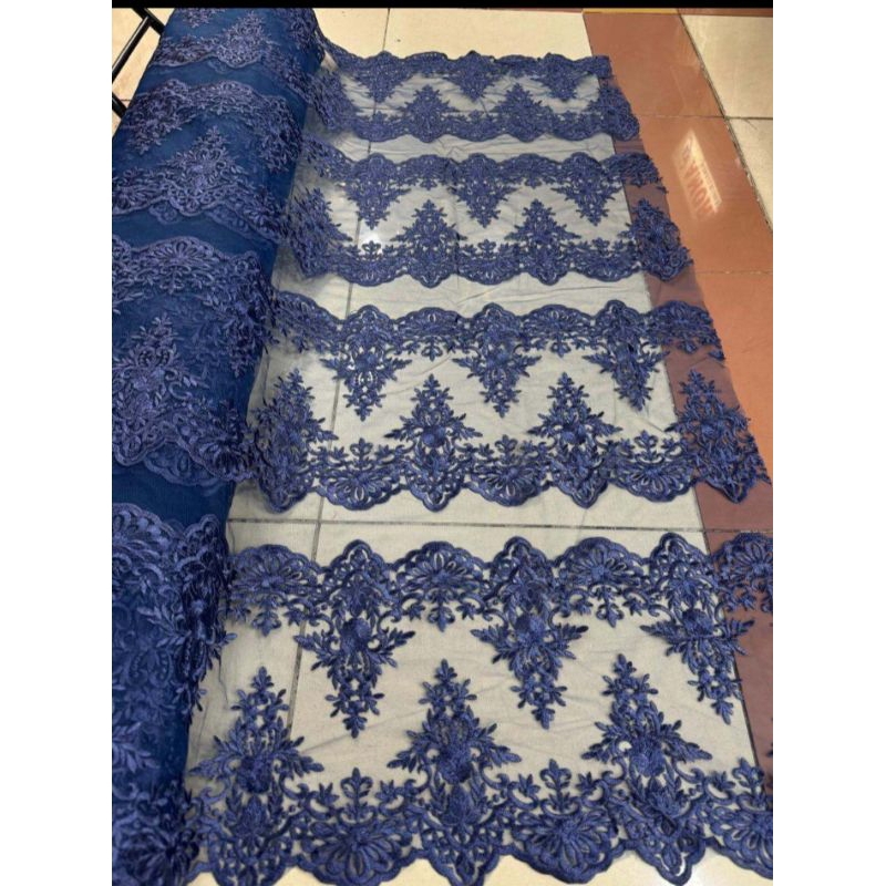 Jual Tile bordir motif renda bahan halus dan lembut sangat cocok untuk ...