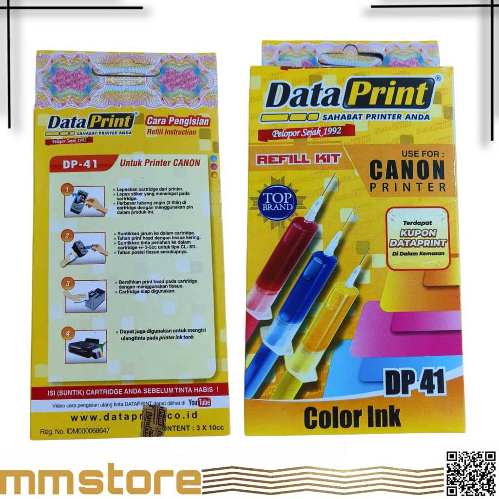 Jual Refill Tinta Data Print For Canon DP 40 & 41 [ BK & CLR ] | Shopee ...