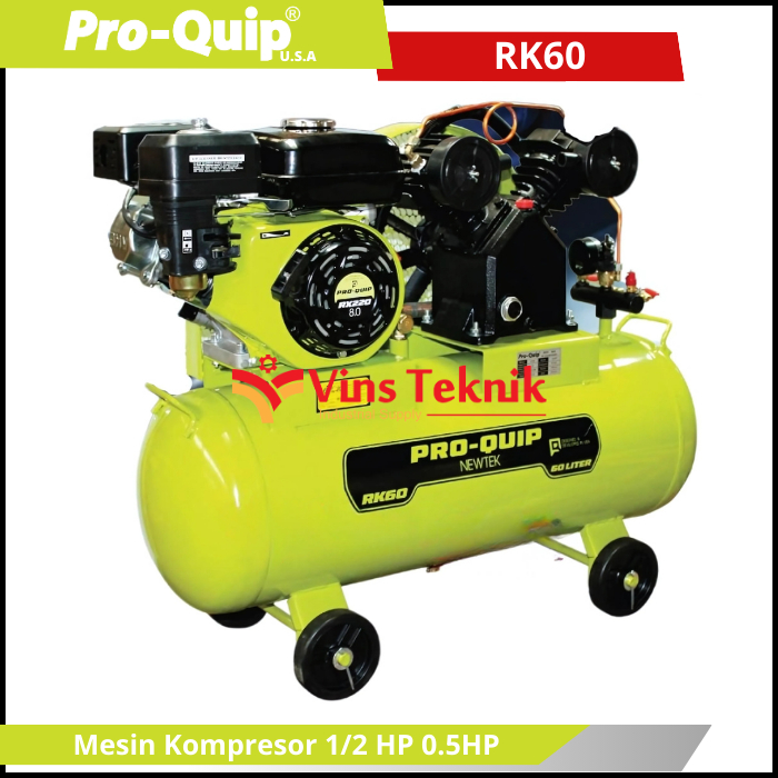 Jual Mesin kompresor air compressor 1/2 HP 0.5HP RK 60 PROQUIP RK60 ...