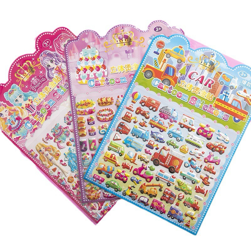 Jual Stiker Tas Jumbo 33x24cm Mainan Gambar Tempel Sticker Timbul Anak ...