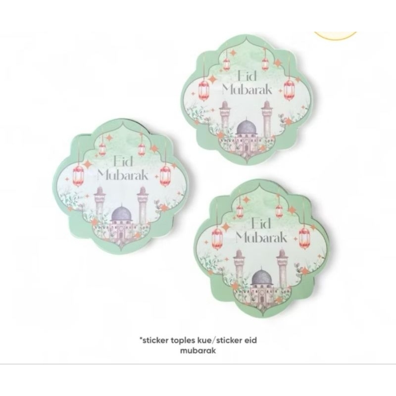 Jual 10pcs stiker lebaran 8cm stiker eid mubarak Stiker idul fitri ...