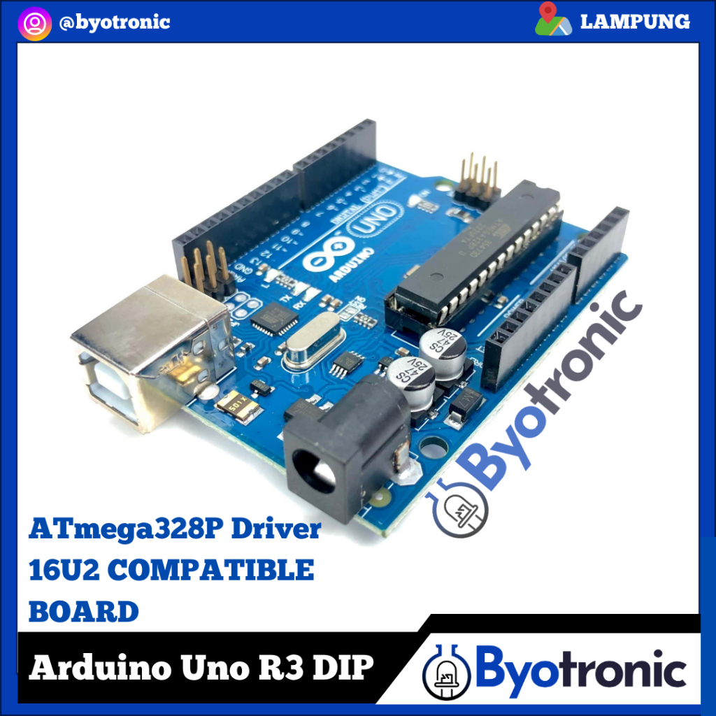 Jual Arduino Uno R3 DIP ATMEGA328P ATMEGA 16U2 Compatible Board ...