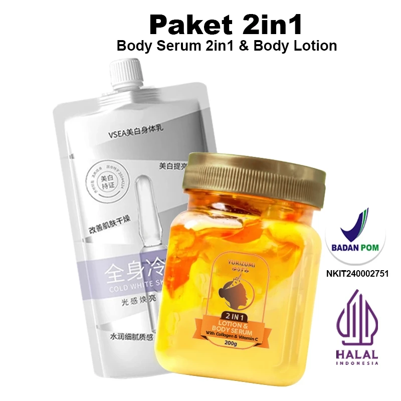 2in1 - Yurizumi Body Lotion (Bitcol) 200g + VSEA Body Whitening Hand Body Lotion 200g | AutoStock